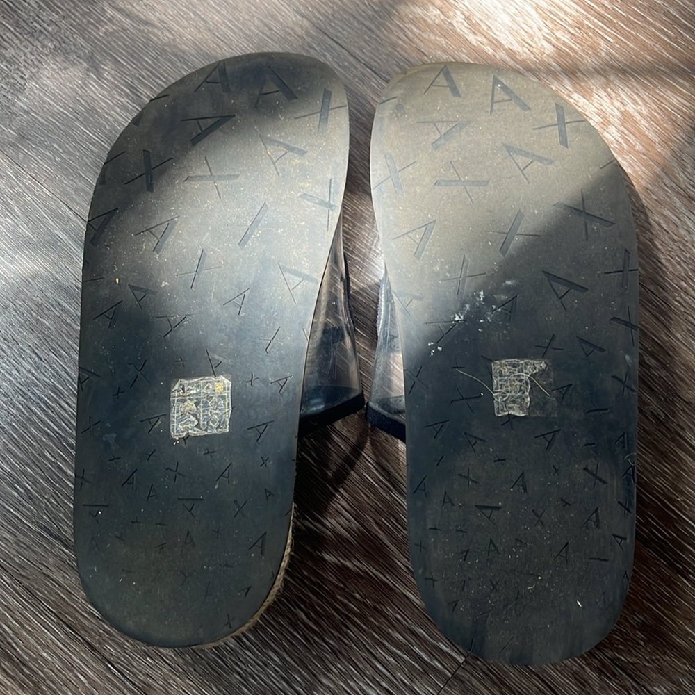 A|X Armani ExchangeClear 2-Strap Slide Espadrille Sandal/ Size EU 39 - Picture 11 of 13